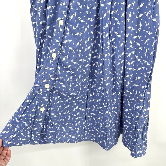 vintage 80s HIGH WAISTED FULL SKIRT midi button front mom floral boho academic S - Picture 5 of 9